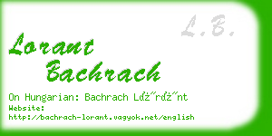 lorant bachrach business card